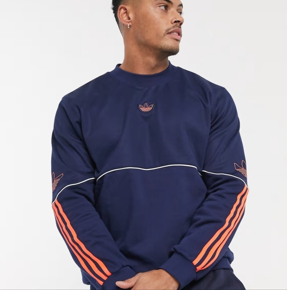 Adidas Originals outline central logo sweater